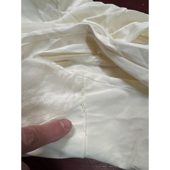 Vintage Lovers Model White Slip Dress Frosted Lace BabyDoll Croquette Boho Roman - Picture 9 of 9